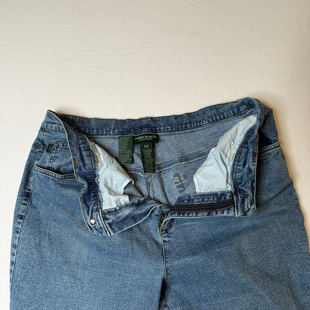 Lauren Jeans Co Ralph Lauren Women Petite Denim Jeans Size 18WP 5 Pocket Stretch - Picture 10 of 10
